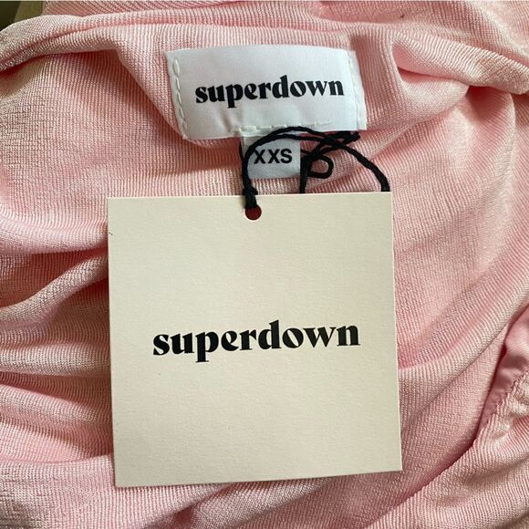 Superdown Marissa Midi Dress in Baby Pink stretch open back tie Revolve - Picture 11 of 11